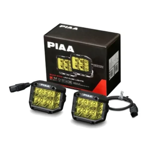 PIAA 4″ 5600K 12V 24W Quad Edge LED yellow cube wide driving lights kit