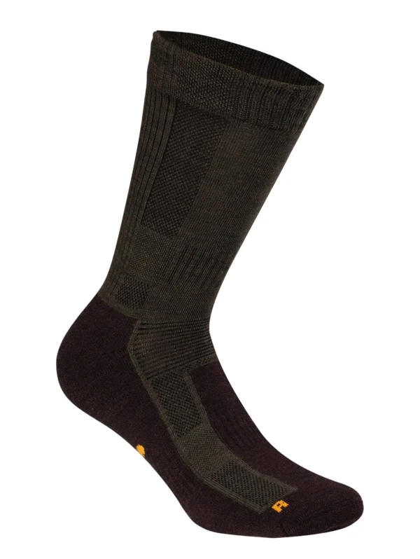 Pinewood Trekking Merino sokid, roheline/pruun