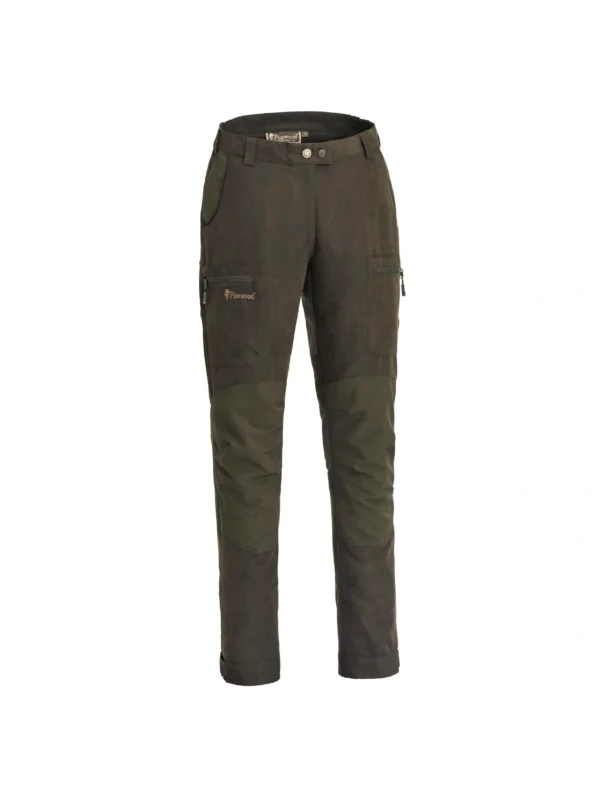3986-244-01_Pinewood-Womens-Trousers-Caribou-Hunt-Extreme_Suede-Brown-Dark-Olive PINEWOOD Furudal Caribou Hunt Extreme komplekt naistele