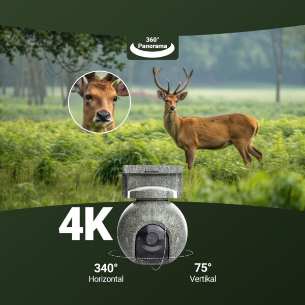 EZVIZ EB8 Pro RANGER 4G+WiFi 8MP akuga kamoflaaž väli pöördkaamera koos 8W päikesepaneeliga