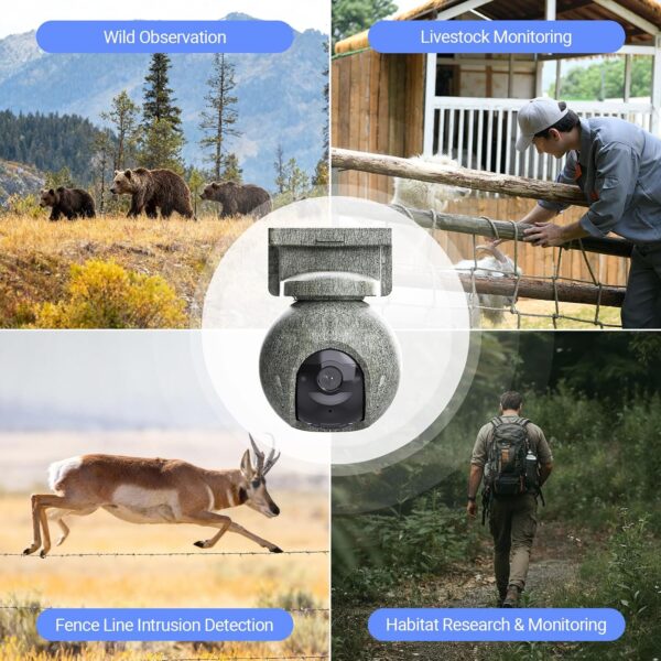 EZVIZ EB8 Pro RANGER 4G+WiFi 8MP akuga kamoflaaž väli pöördkaamera koos 8W päikesepaneeliga
